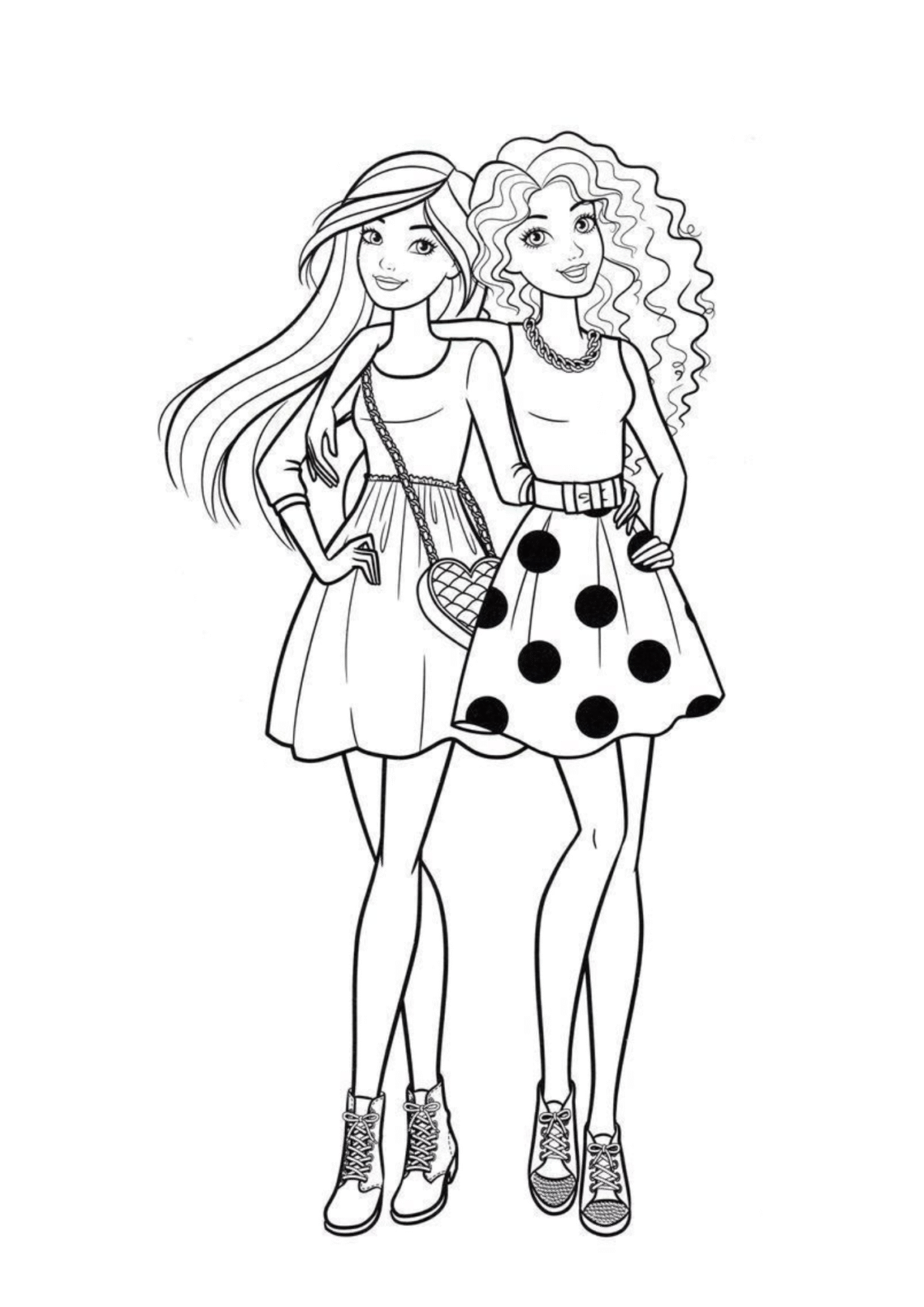 Desenho para Colorir Barbie