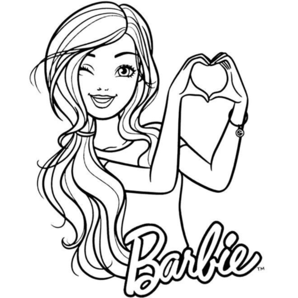 Desenho para Colorir Barbie