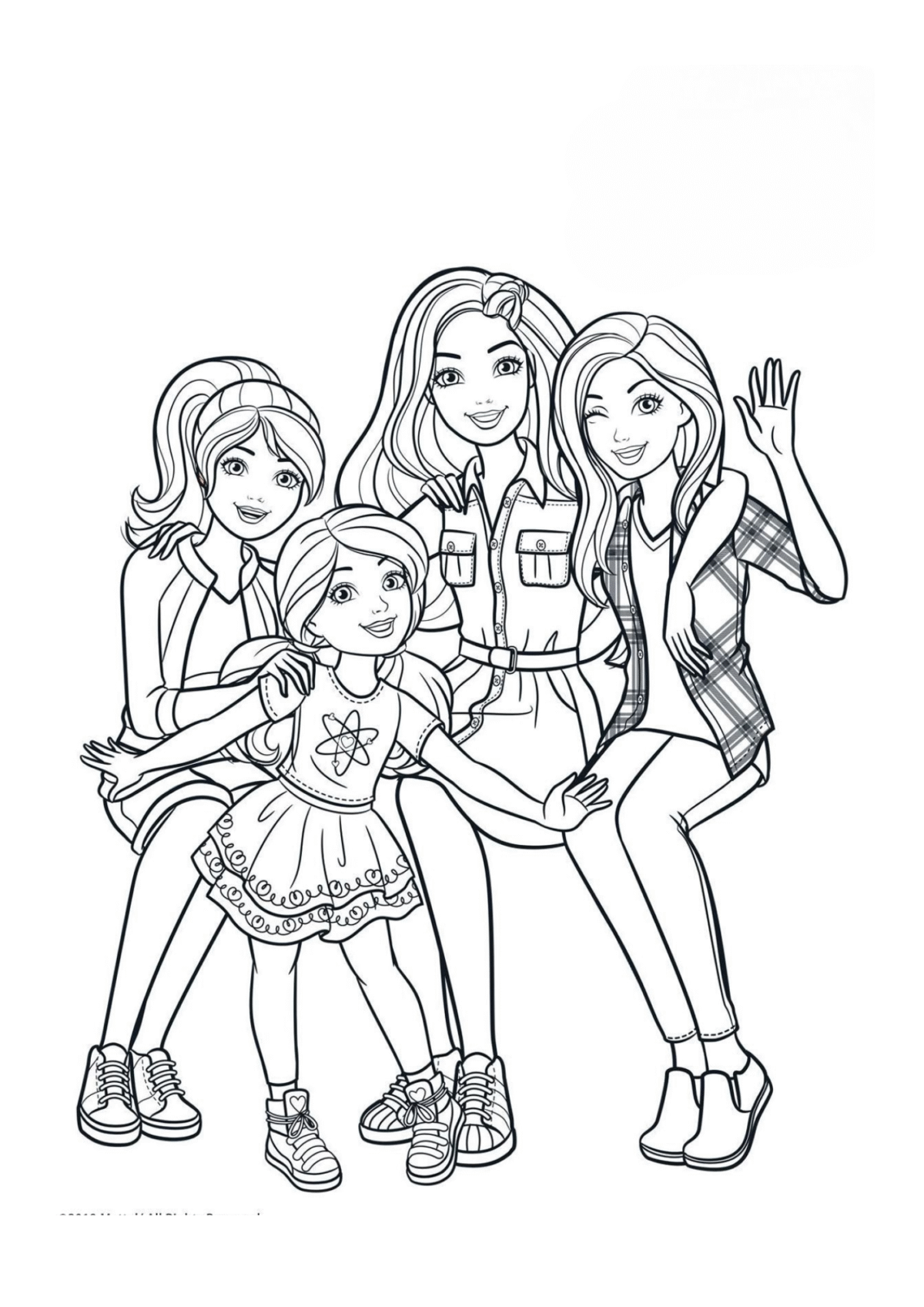 Desenho para Colorir Barbie