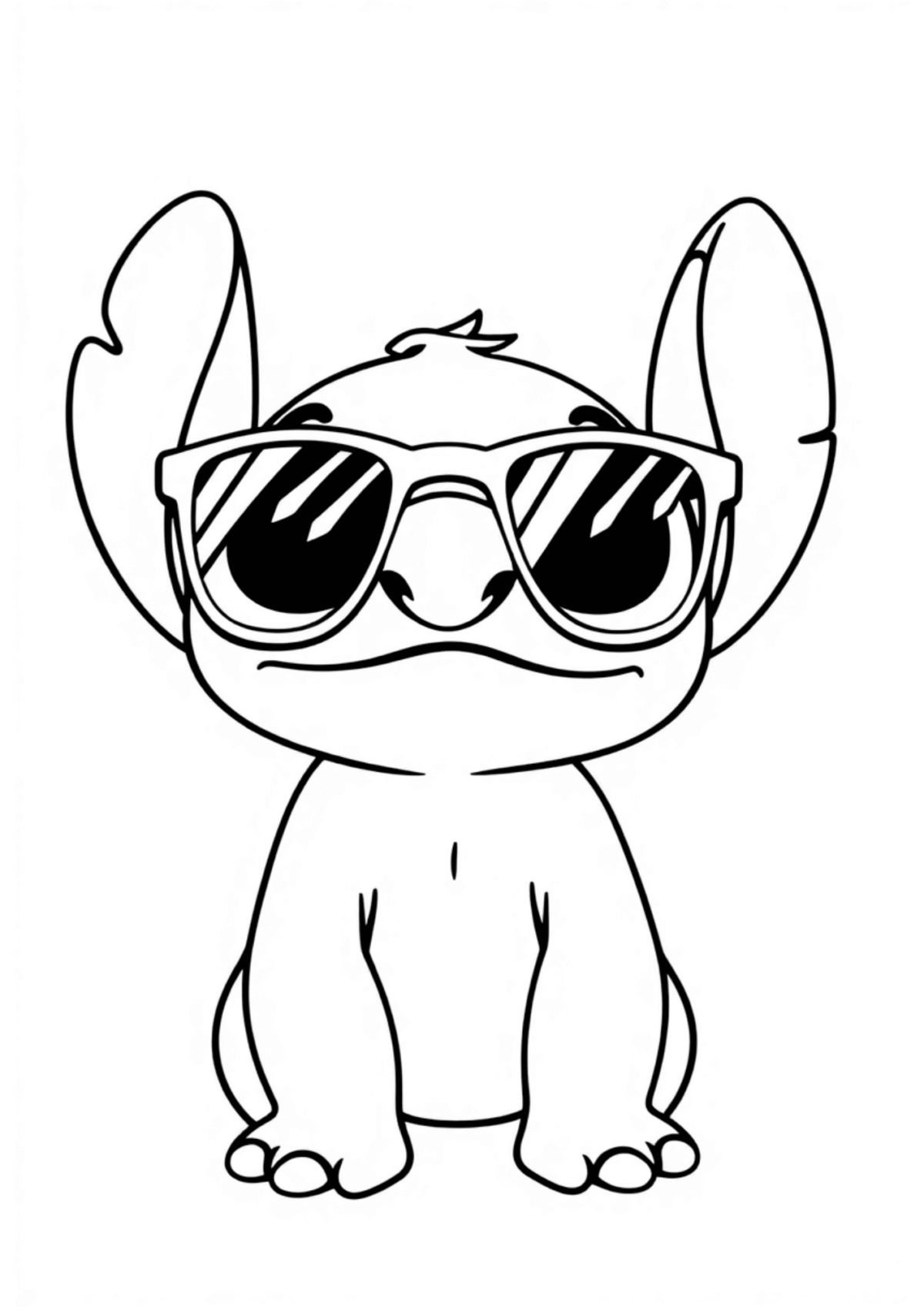 Desenho para Colorir Stitch