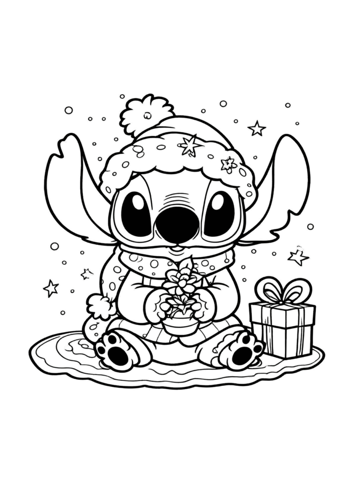 Desenho para Colorir Stitch