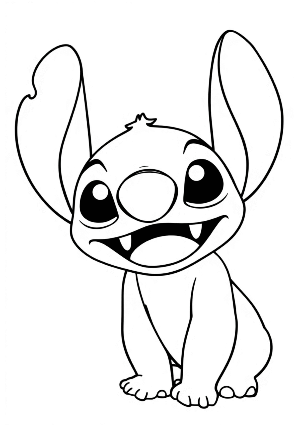 Desenho para Colorir Stitch