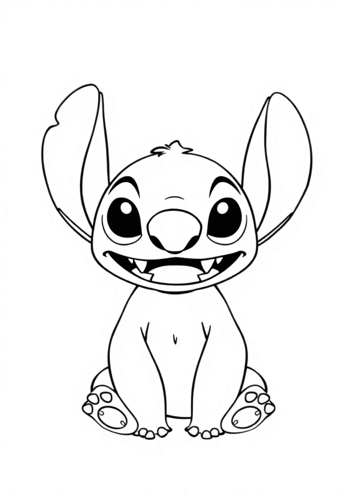 Desenho para Colorir Stitch