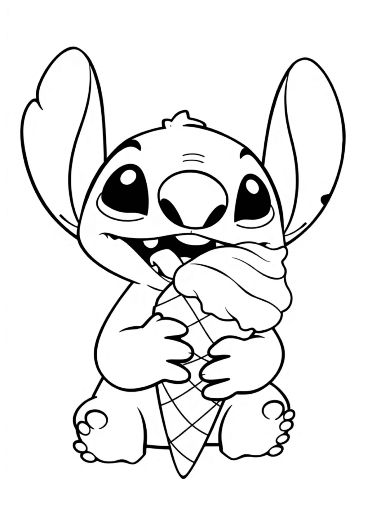 Desenho para Colorir Stitch