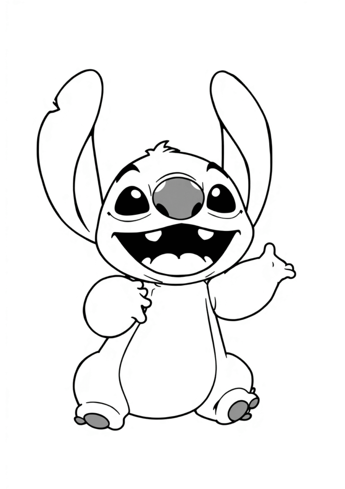 Desenho para Colorir Stitch