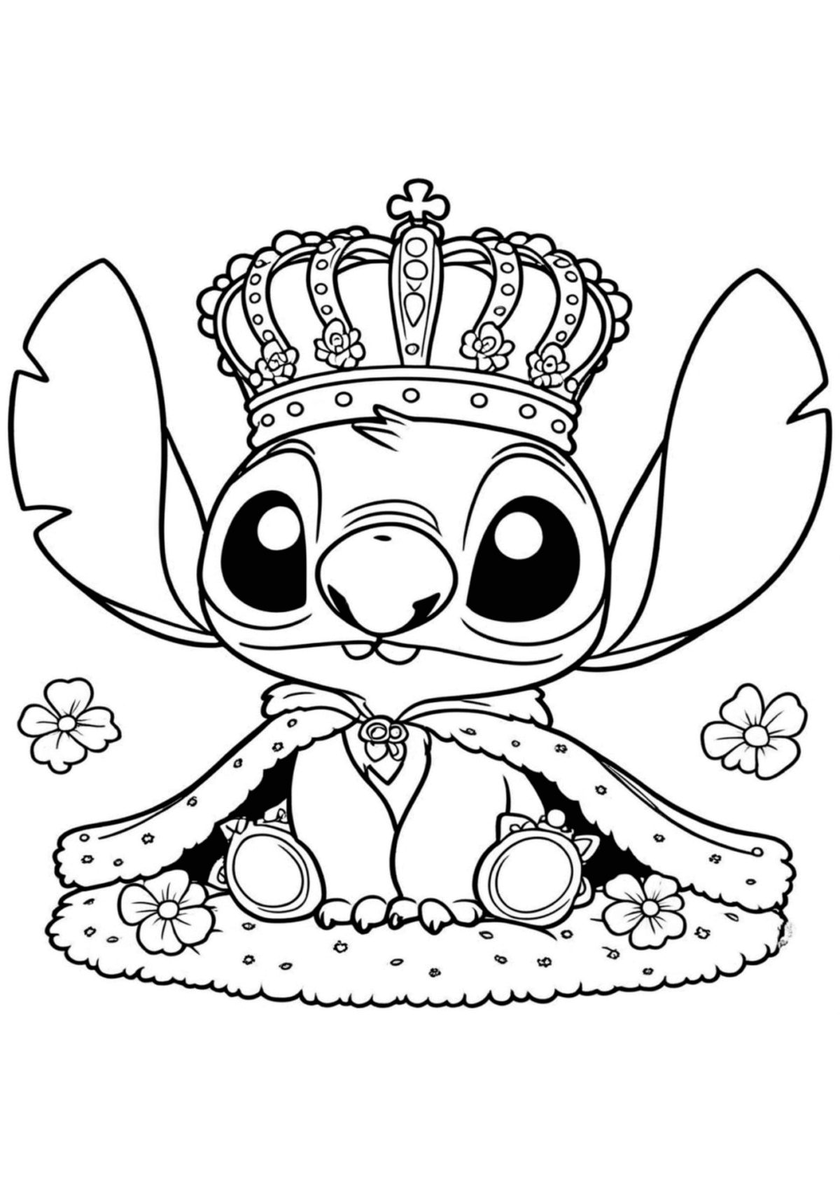 Desenho para Colorir Stitch