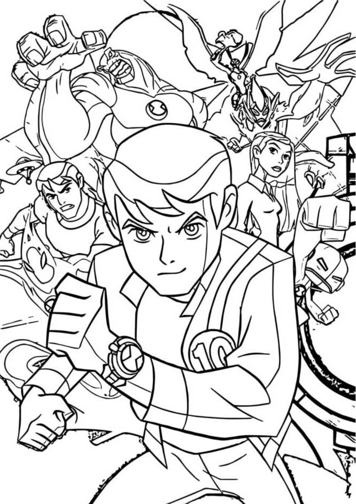 Desenho para Colorir Ben 10