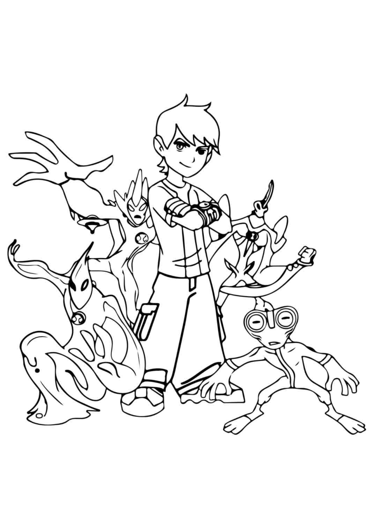 Desenho para Colorir Ben 10