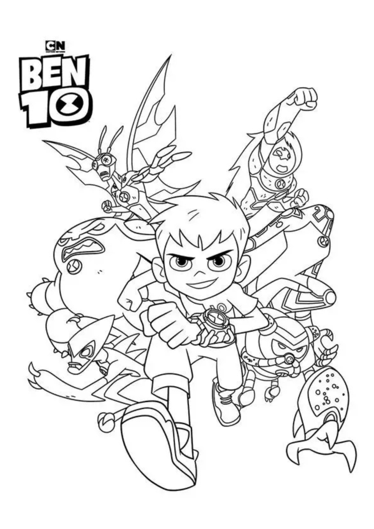 Desenho para Colorir Ben 10
