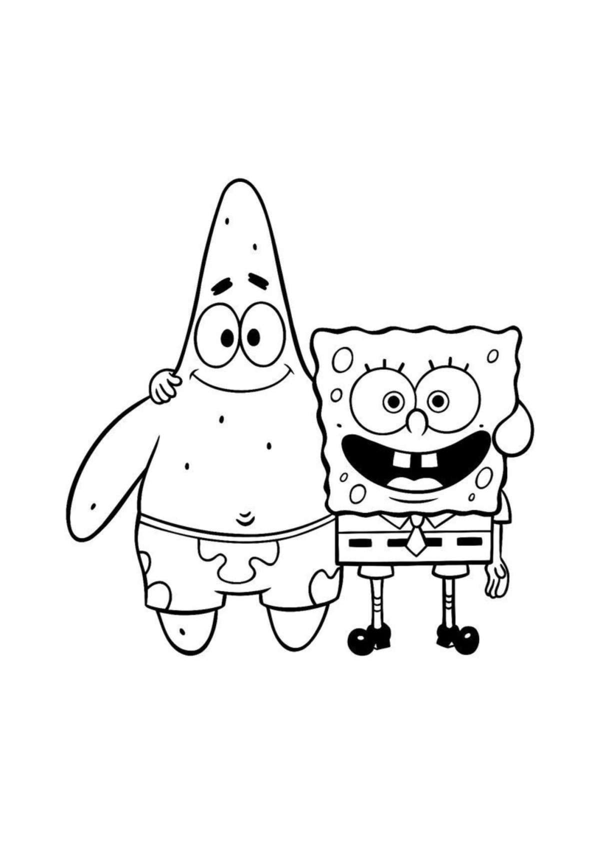 Desenho para Colorir Bob Esponja