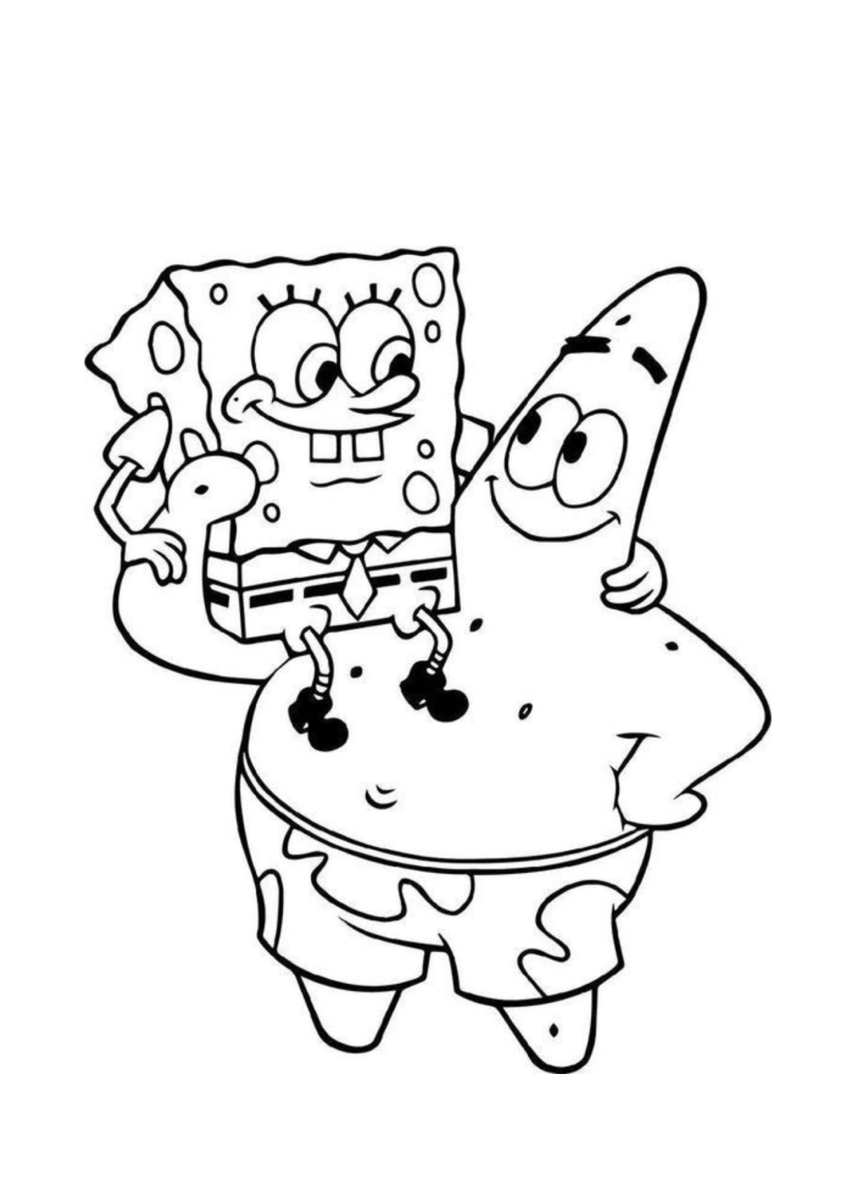 Desenho para Colorir Bob Esponja