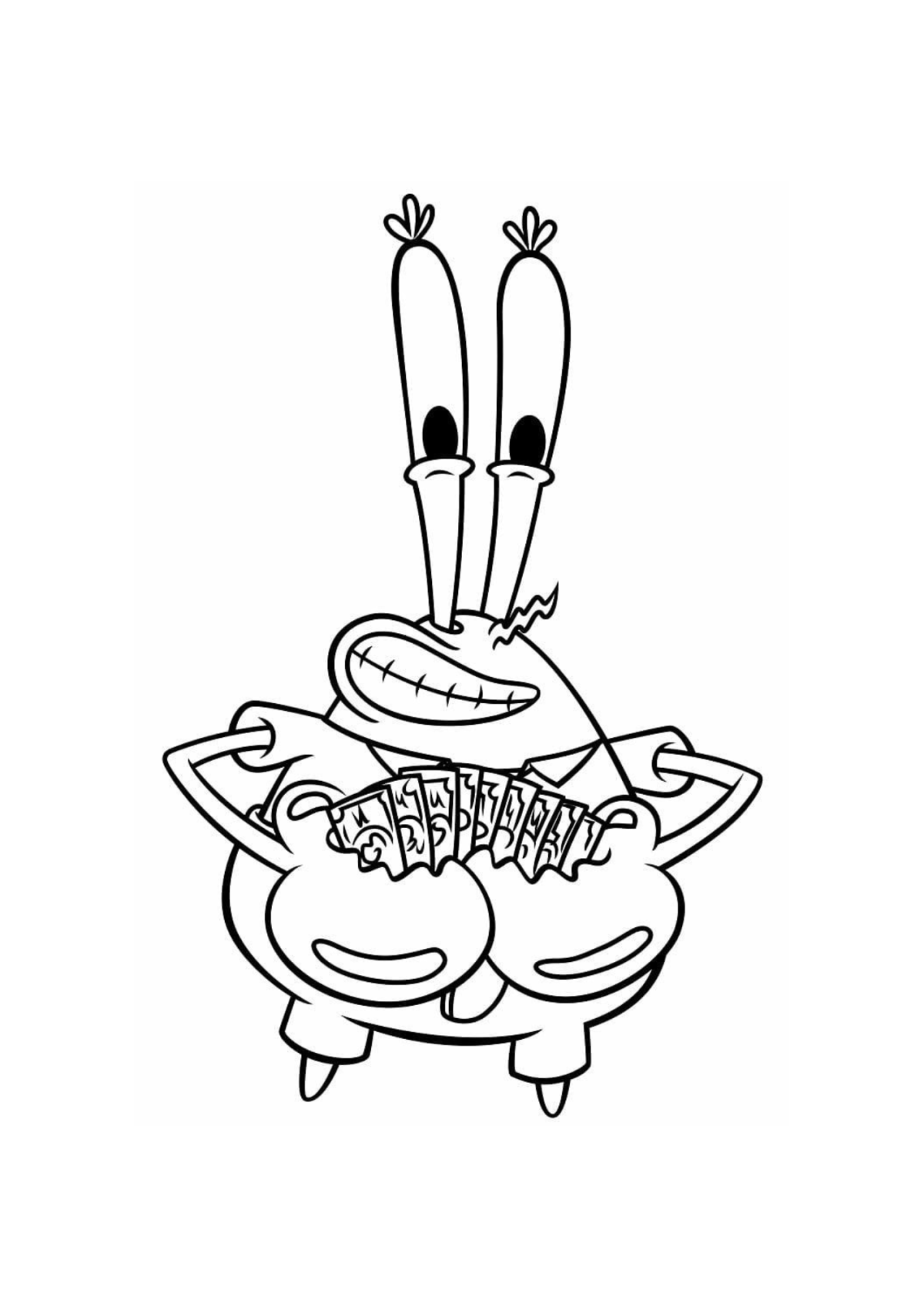 Desenho para Colorir Bob Esponja