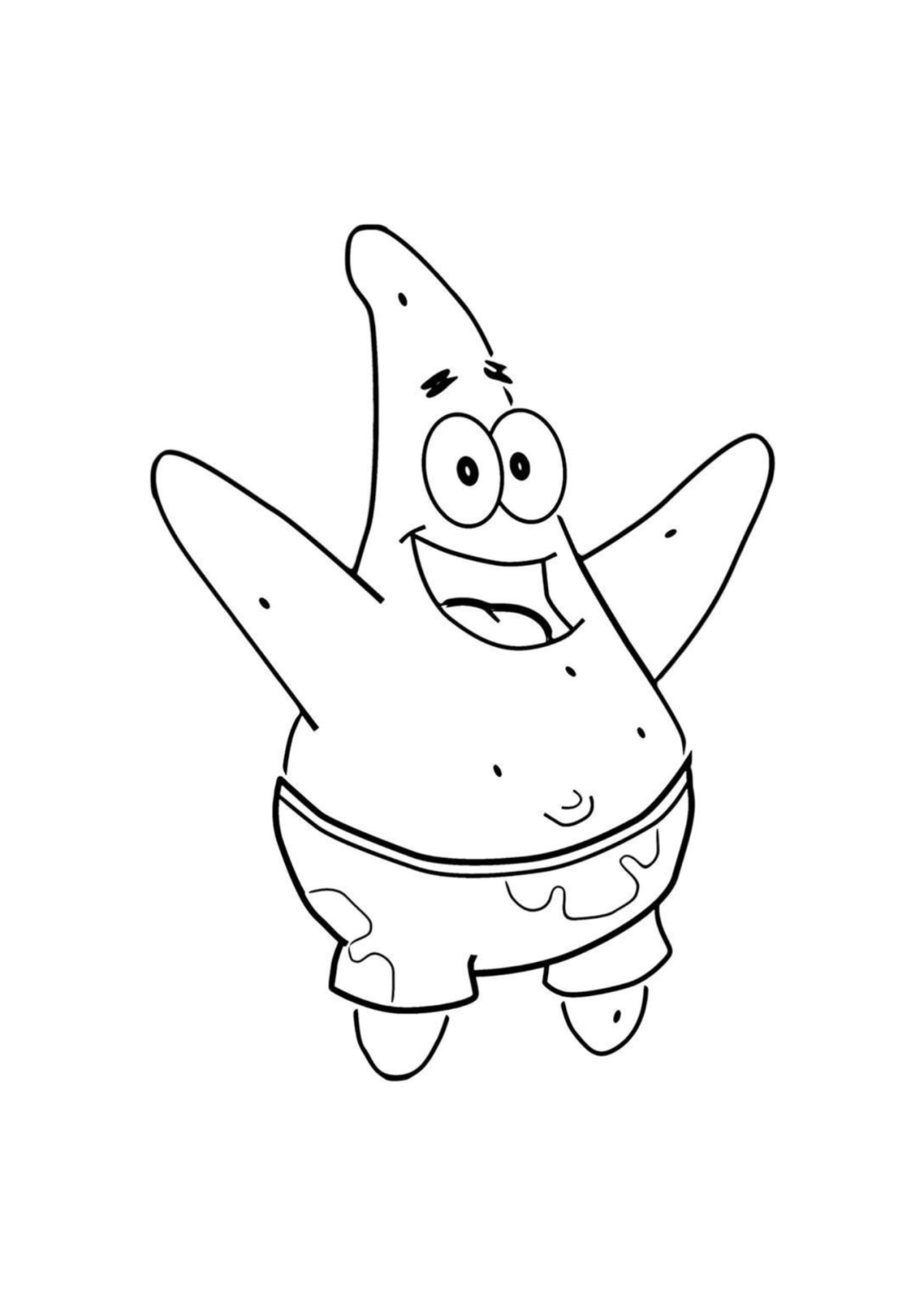 Desenho para Colorir Bob Esponja