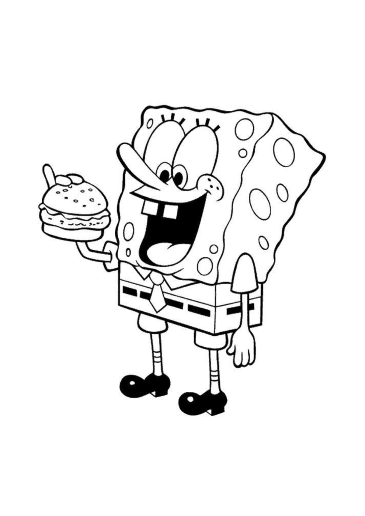 Desenho para Colorir Bob Esponja