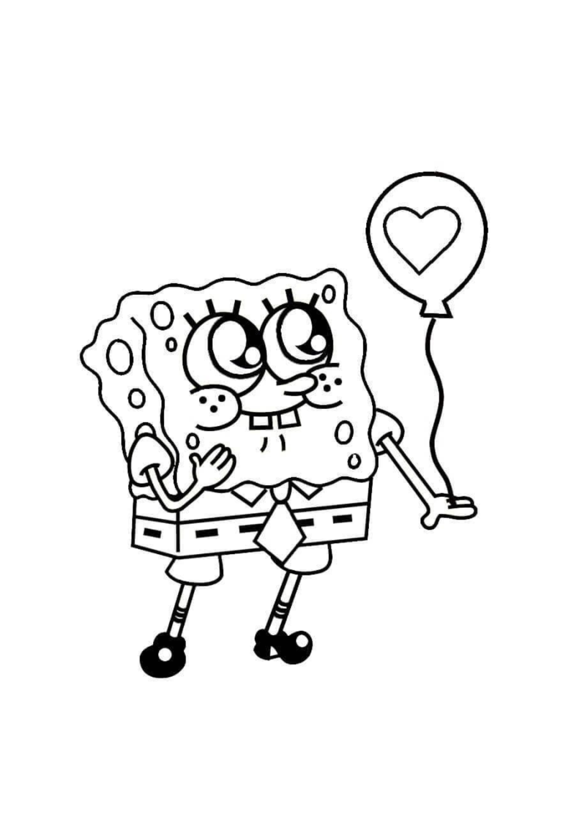 Desenho para Colorir Bob Esponja