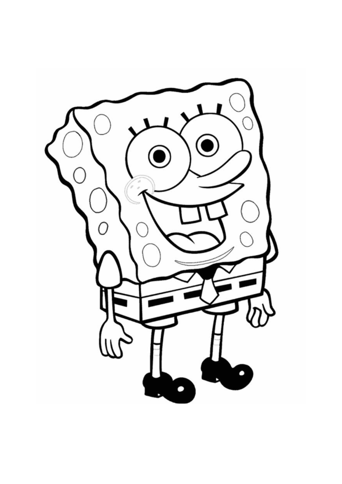 Desenho para Colorir Bob Esponja