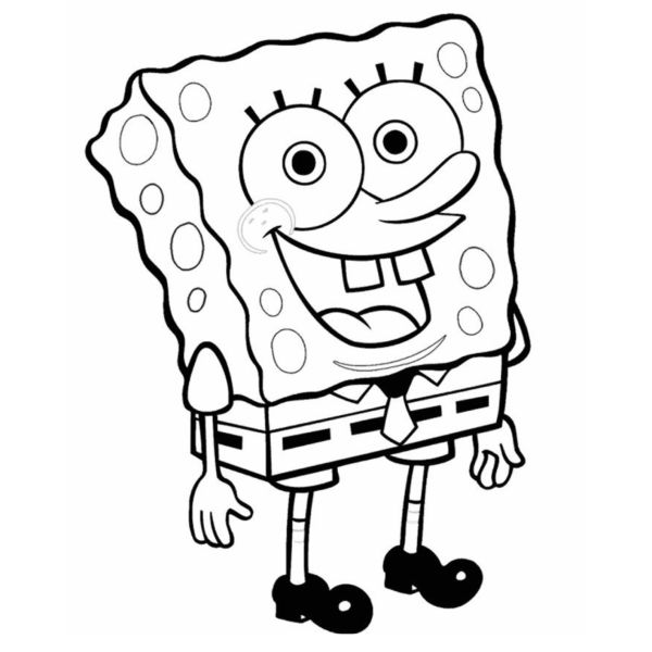 Desenho para Colorir Bob Esponja