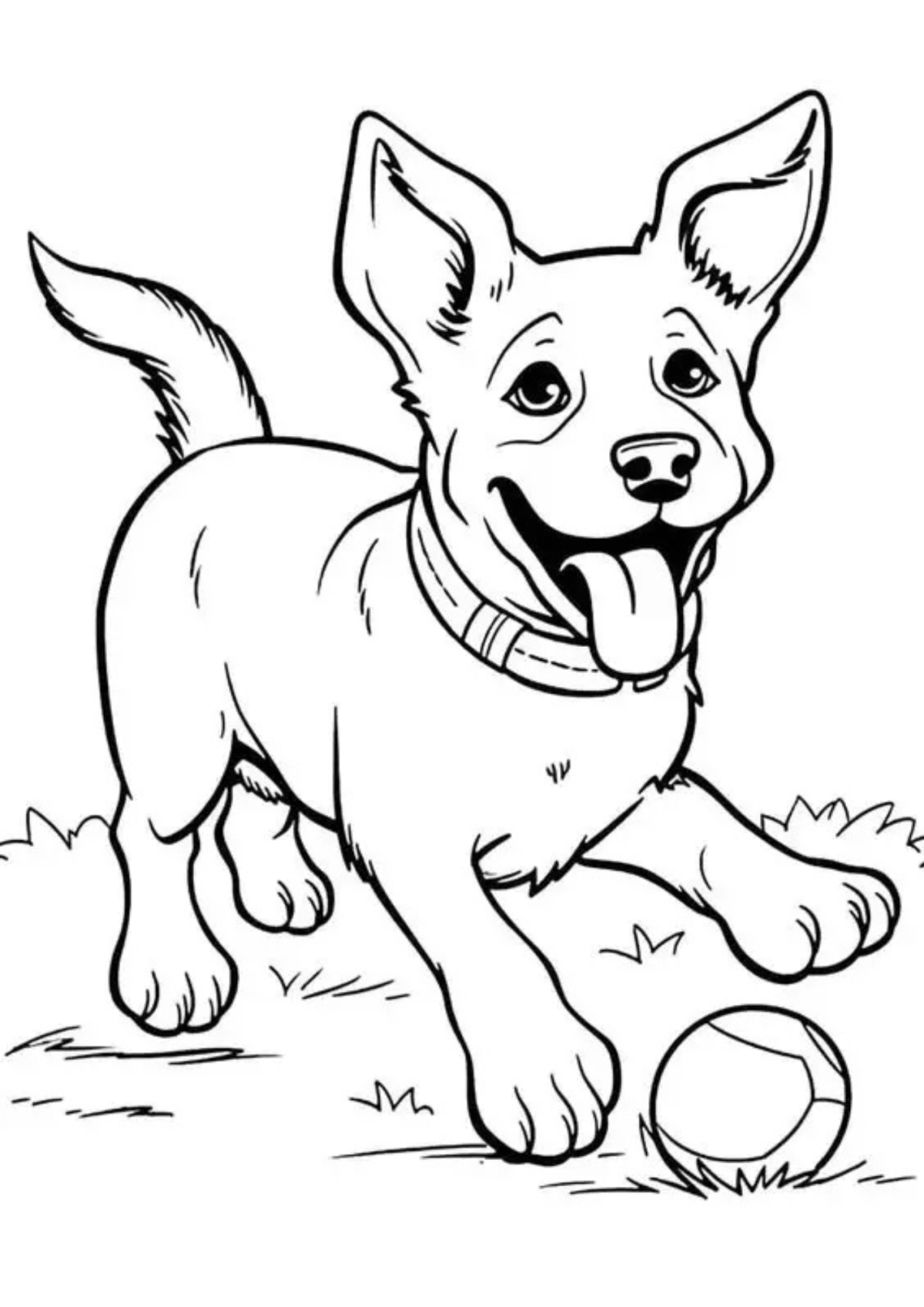 Desenho para Colorir Cachorro