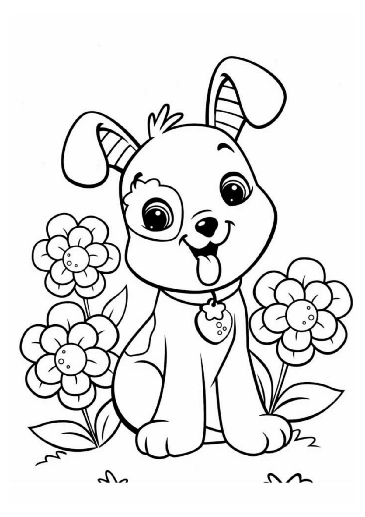 Desenho para Colorir Cachorro