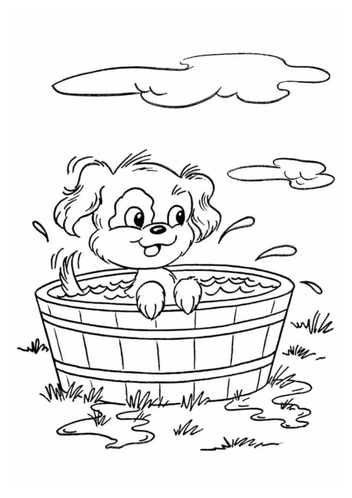 Desenho para Colorir Cachorro