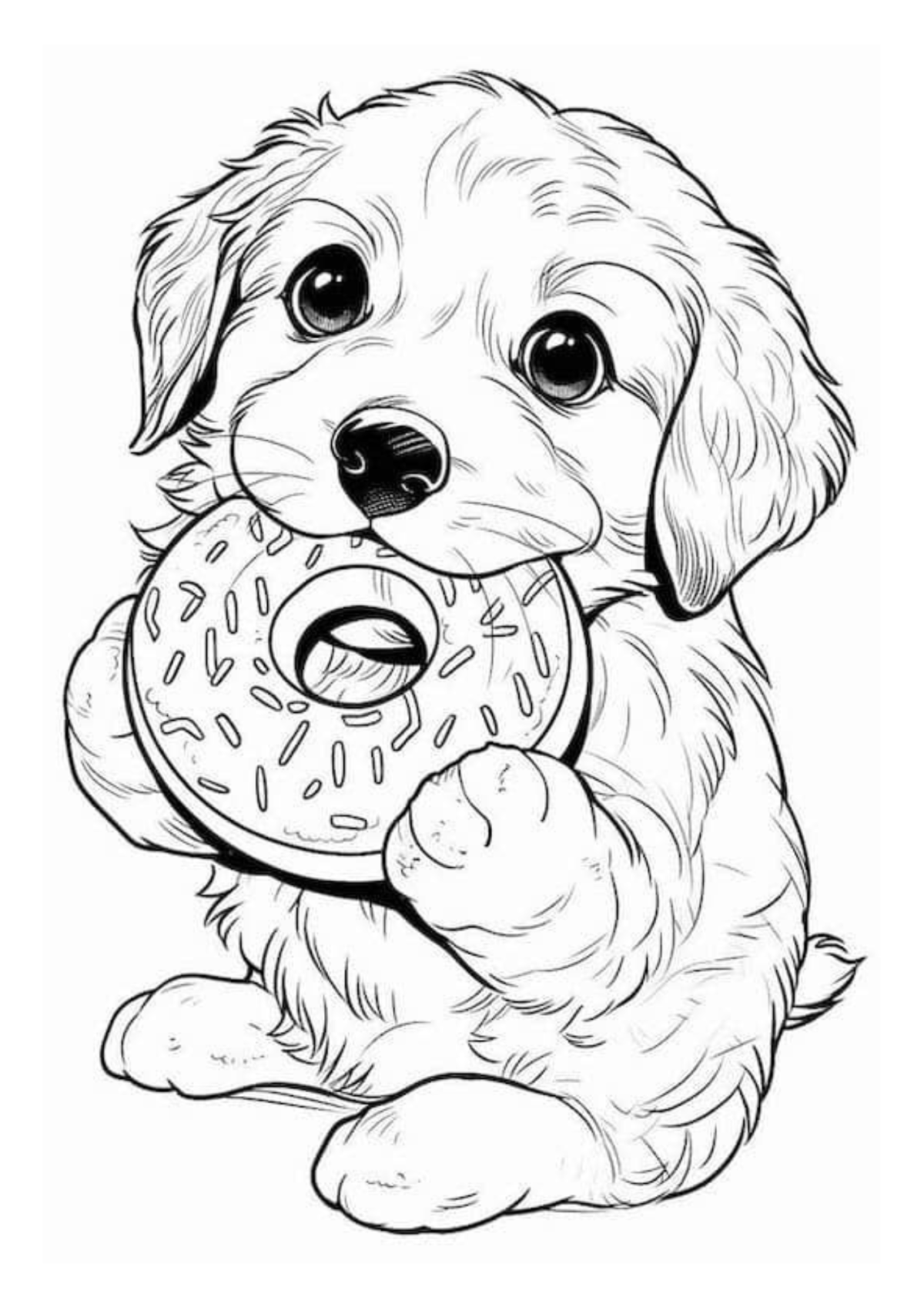 Desenho para Colorir Cachorro