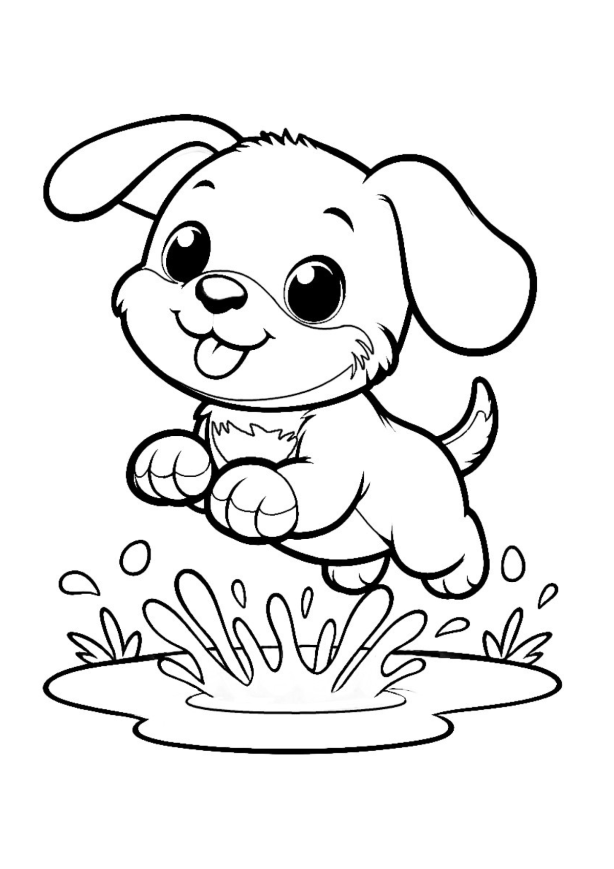 Desenho para Colorir Cachorro