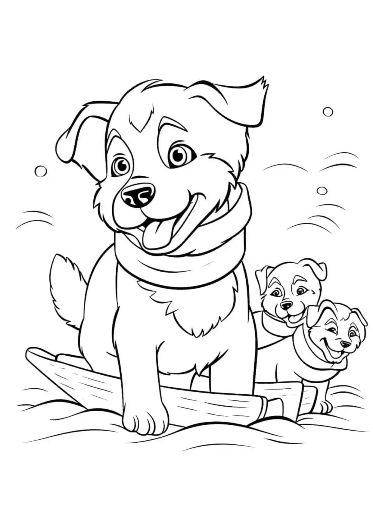Desenho para Colorir Cachorro