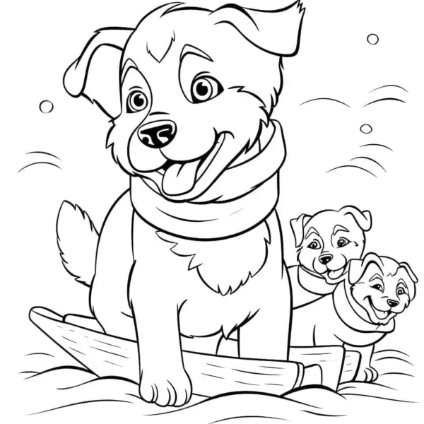 Desenho para Colorir Cachorro