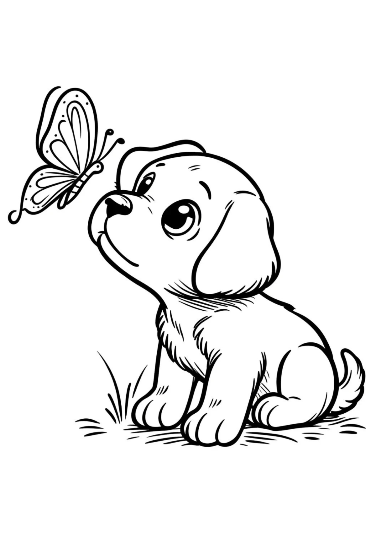 Desenho para Colorir Cachorro