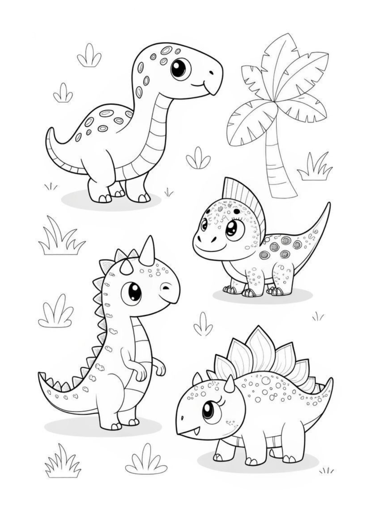 Desenho para Colorir Dinossauros