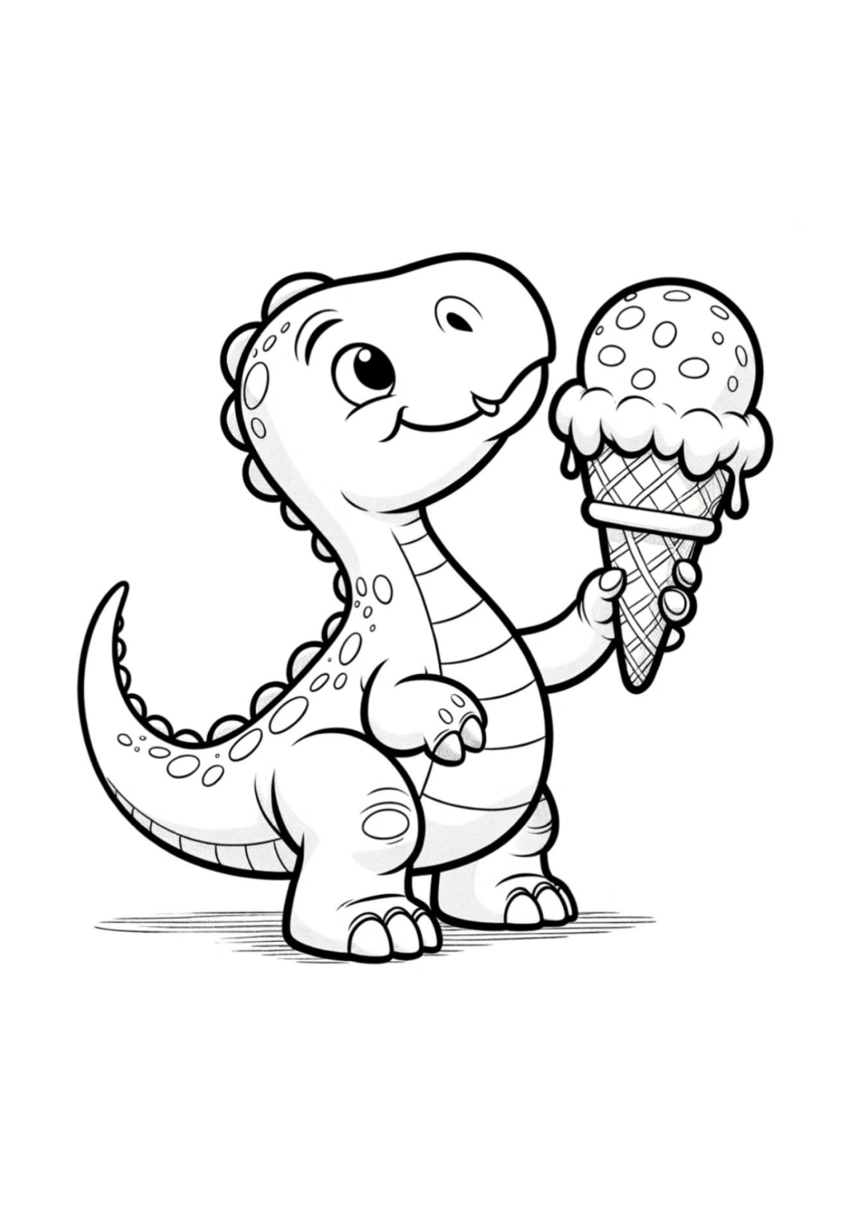 Desenho para Colorir Dinossauros