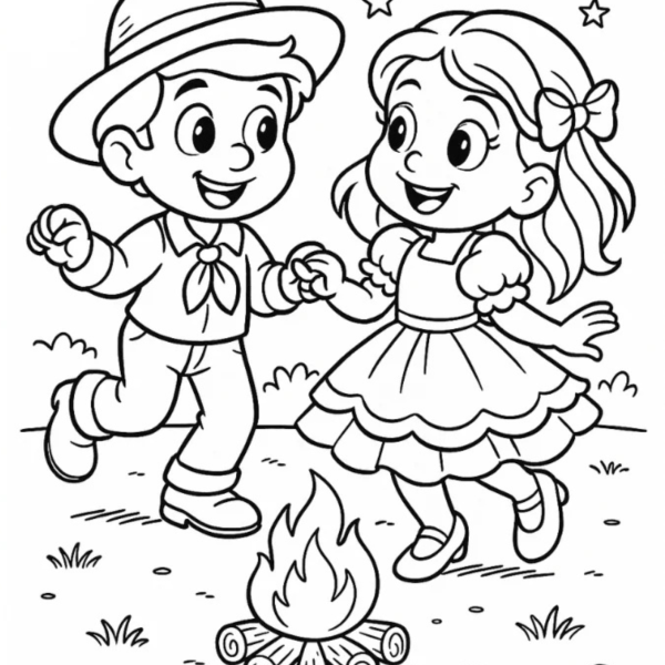 Desenho para Colorir Festa Junina