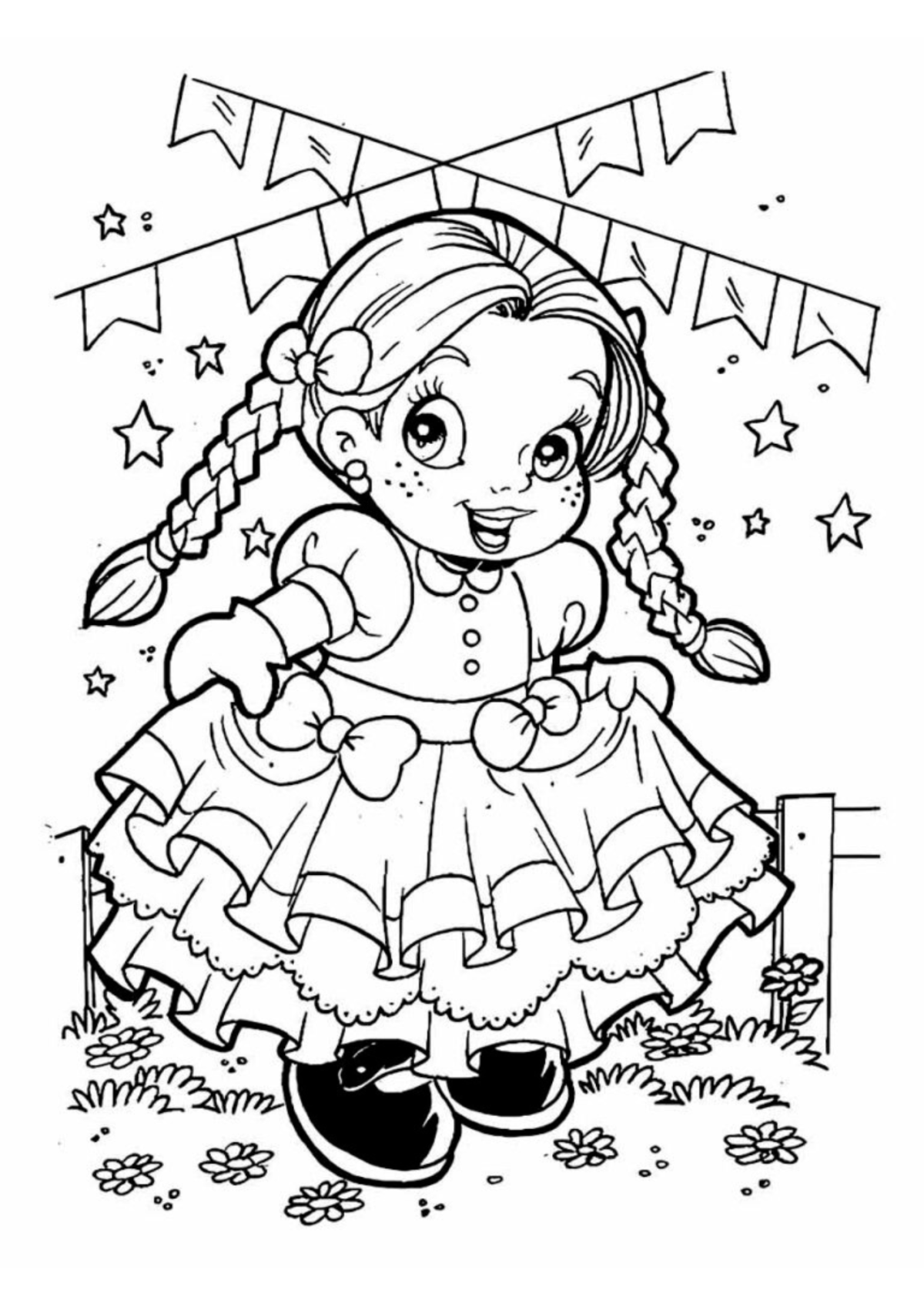 Desenho para Colorir Festa Junina