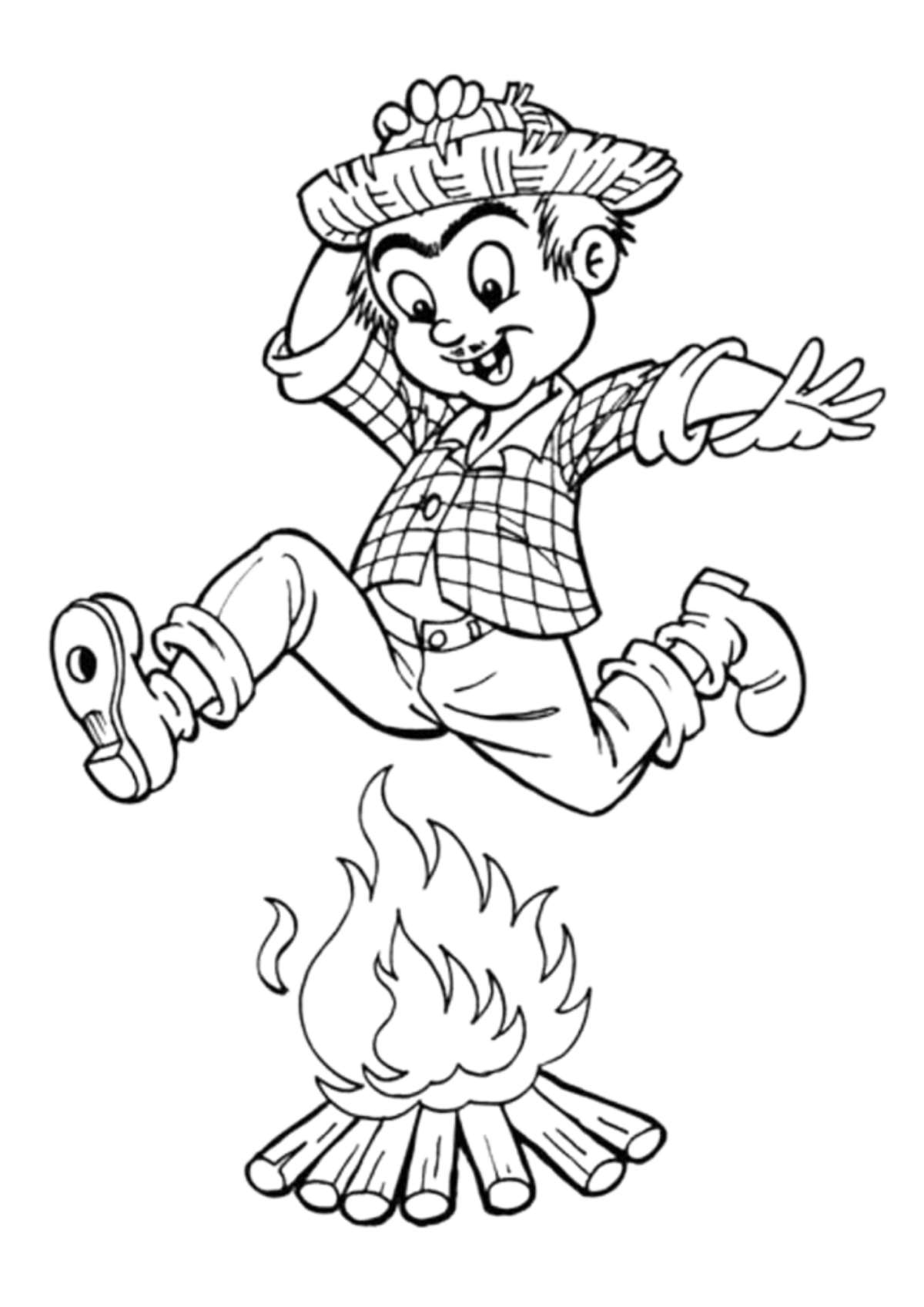 Desenho para Colorir Festa Junina