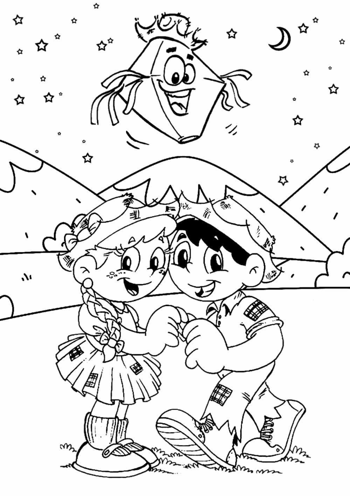 Desenho para Colorir Festa Junina