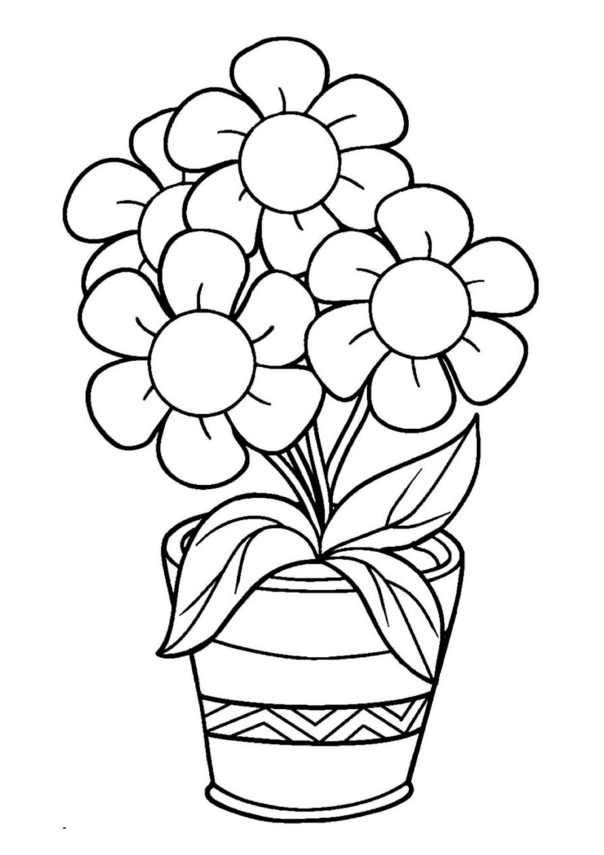 Desenho para Colorir Flores
