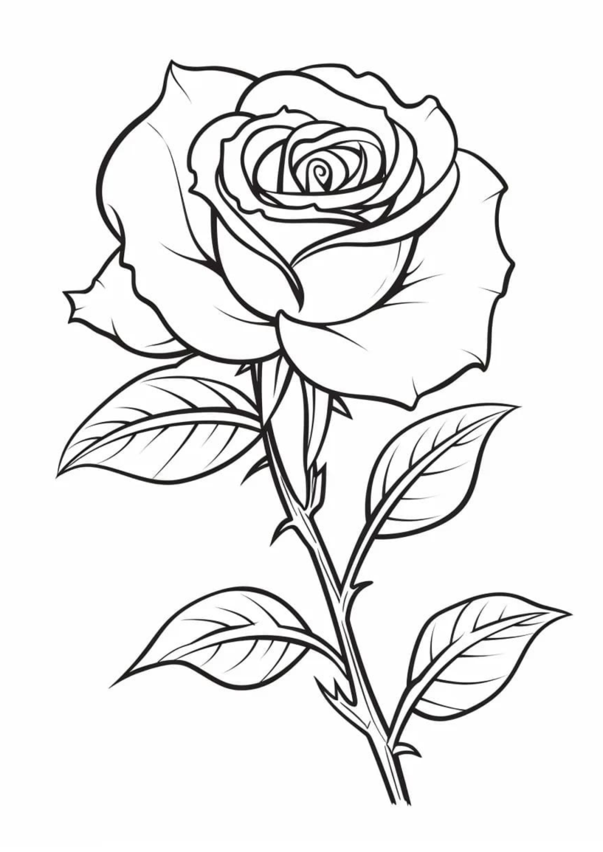 Desenho para Colorir Flores