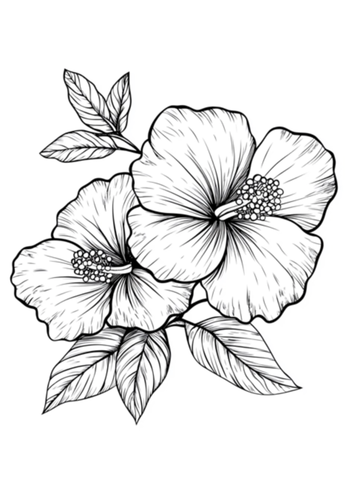 Desenho para Colorir Flores