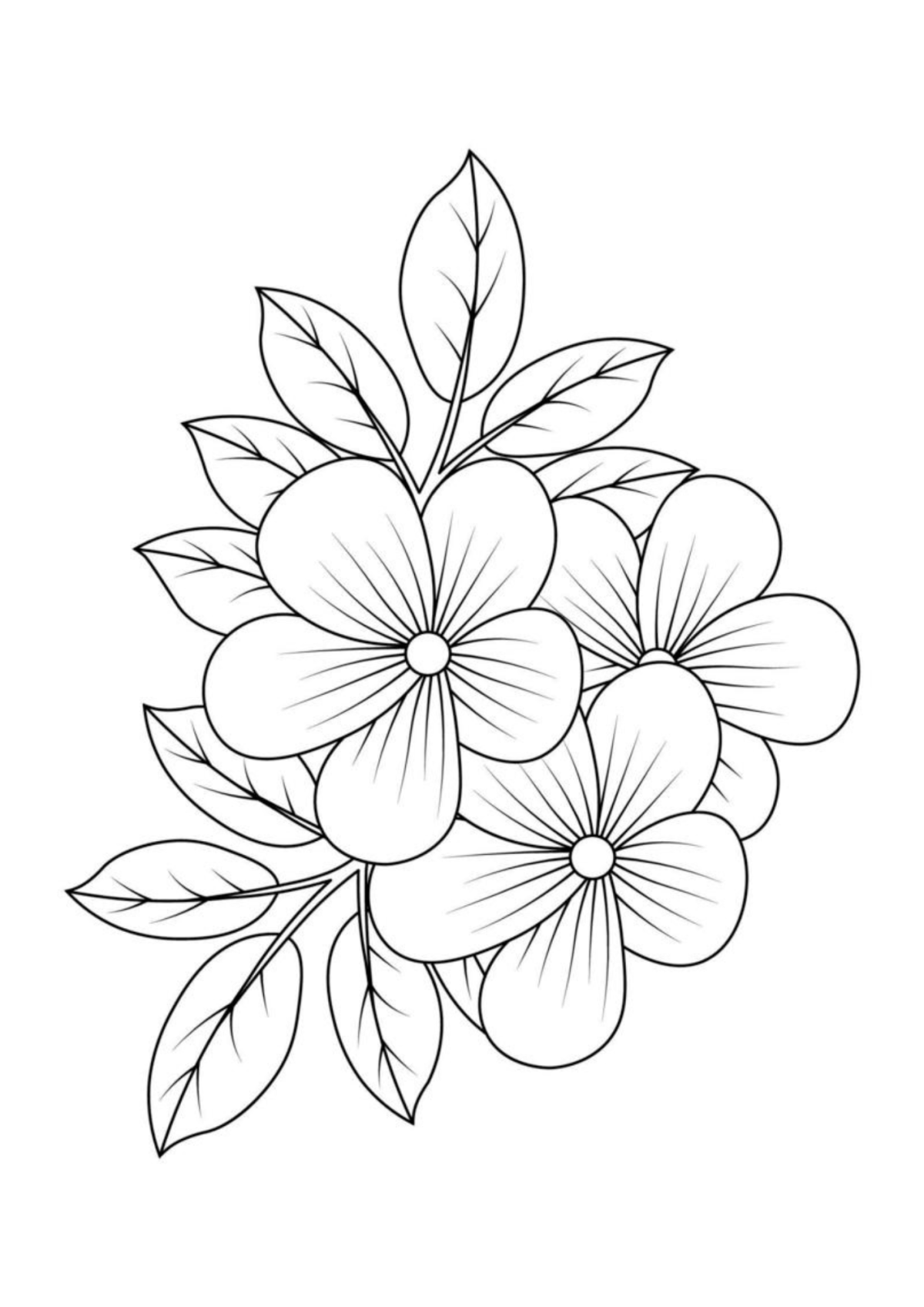 Desenho para Colorir Flores
