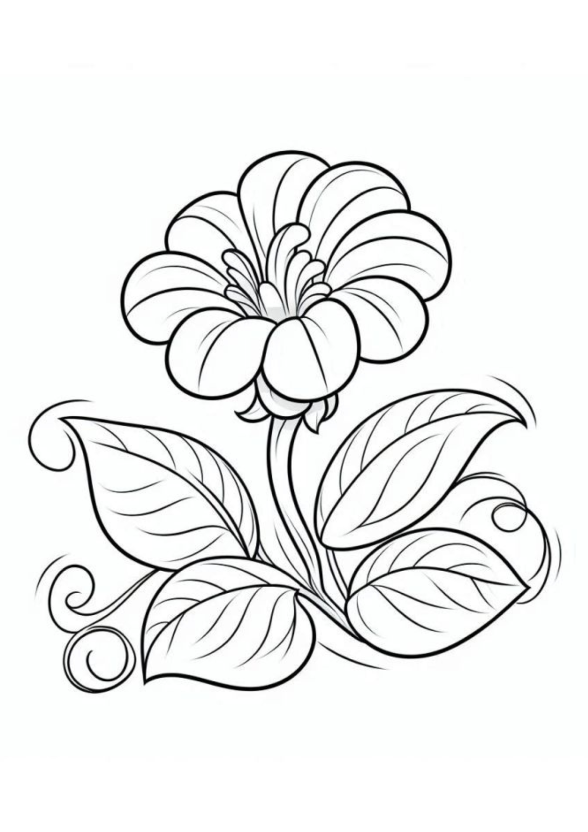 Desenho para Colorir Flores