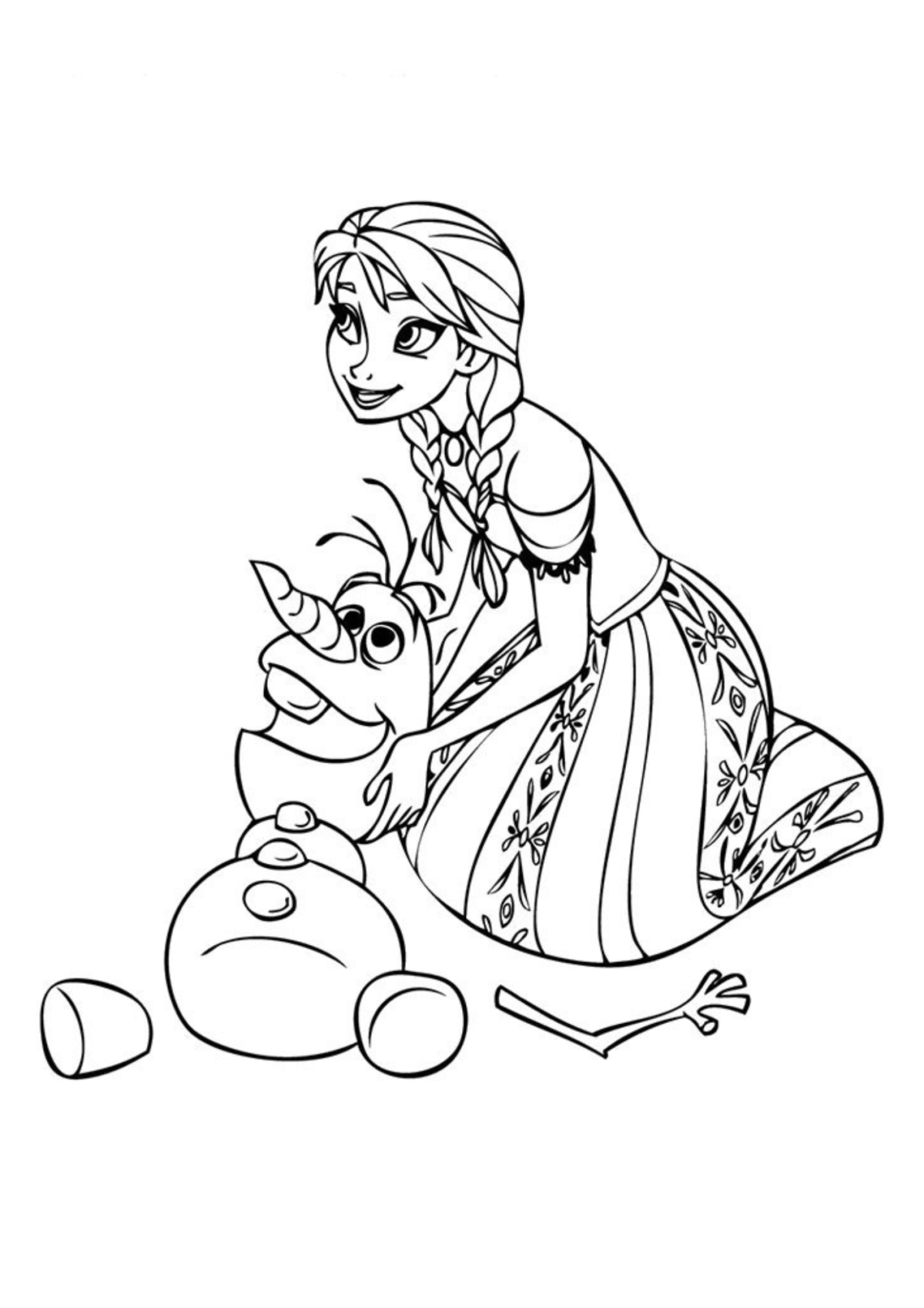 Desenho para Colorir Frozen