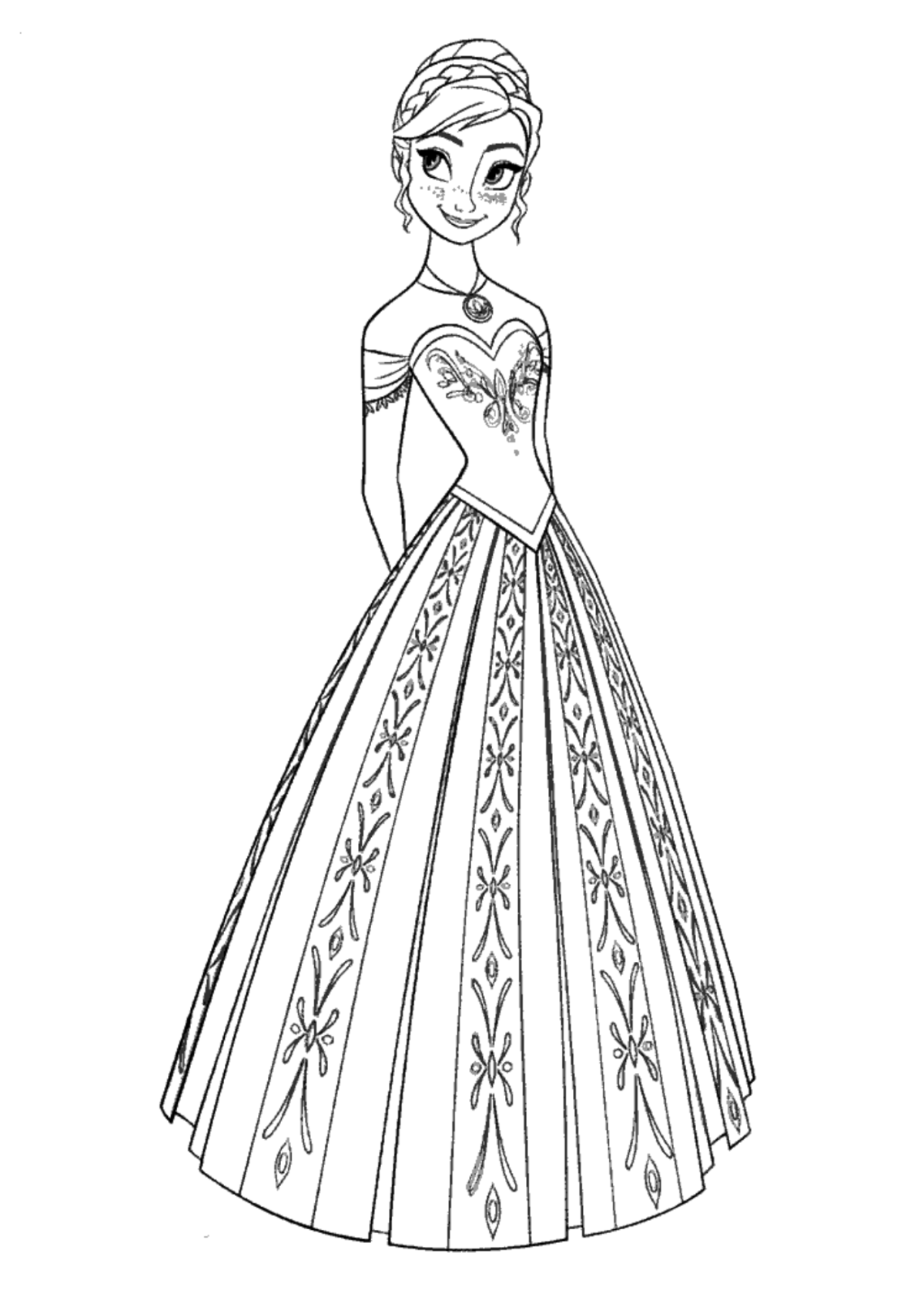 Desenho para Colorir Frozen