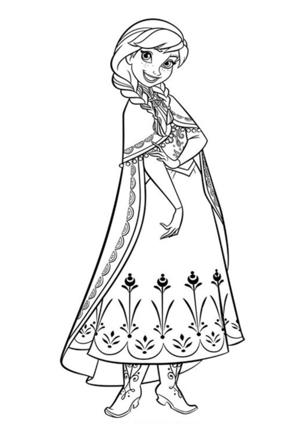Desenho para Colorir Frozen