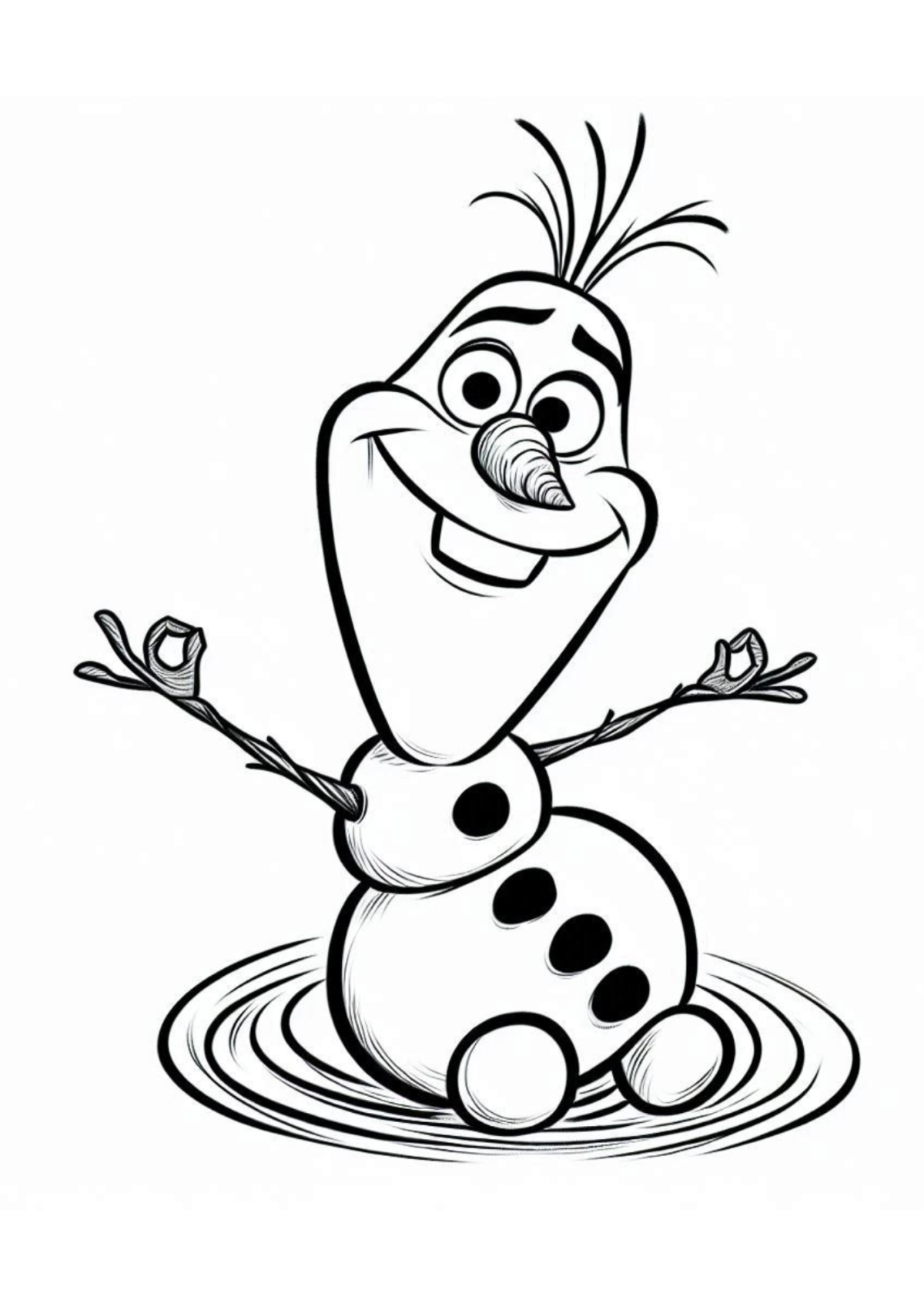 Desenho para Colorir Frozen