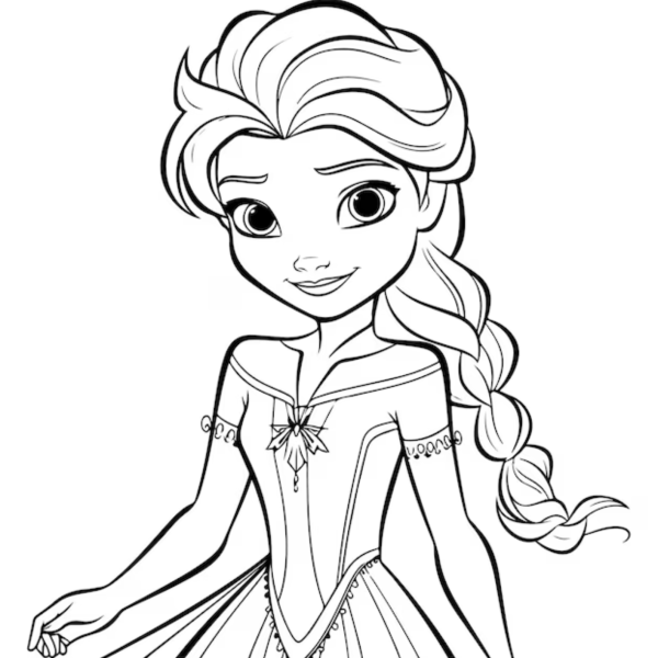 Desenho para Colorir Frozen