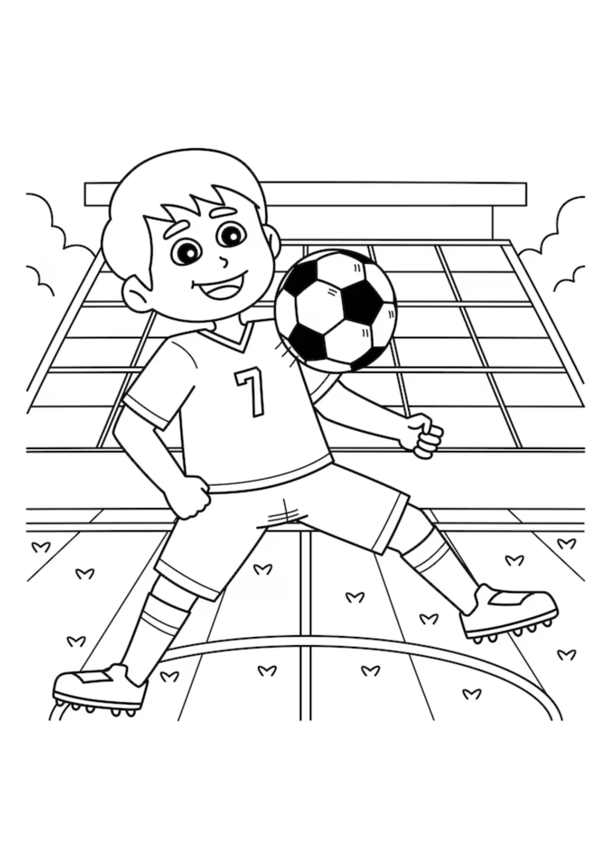 Desenho para Colorir Futebol