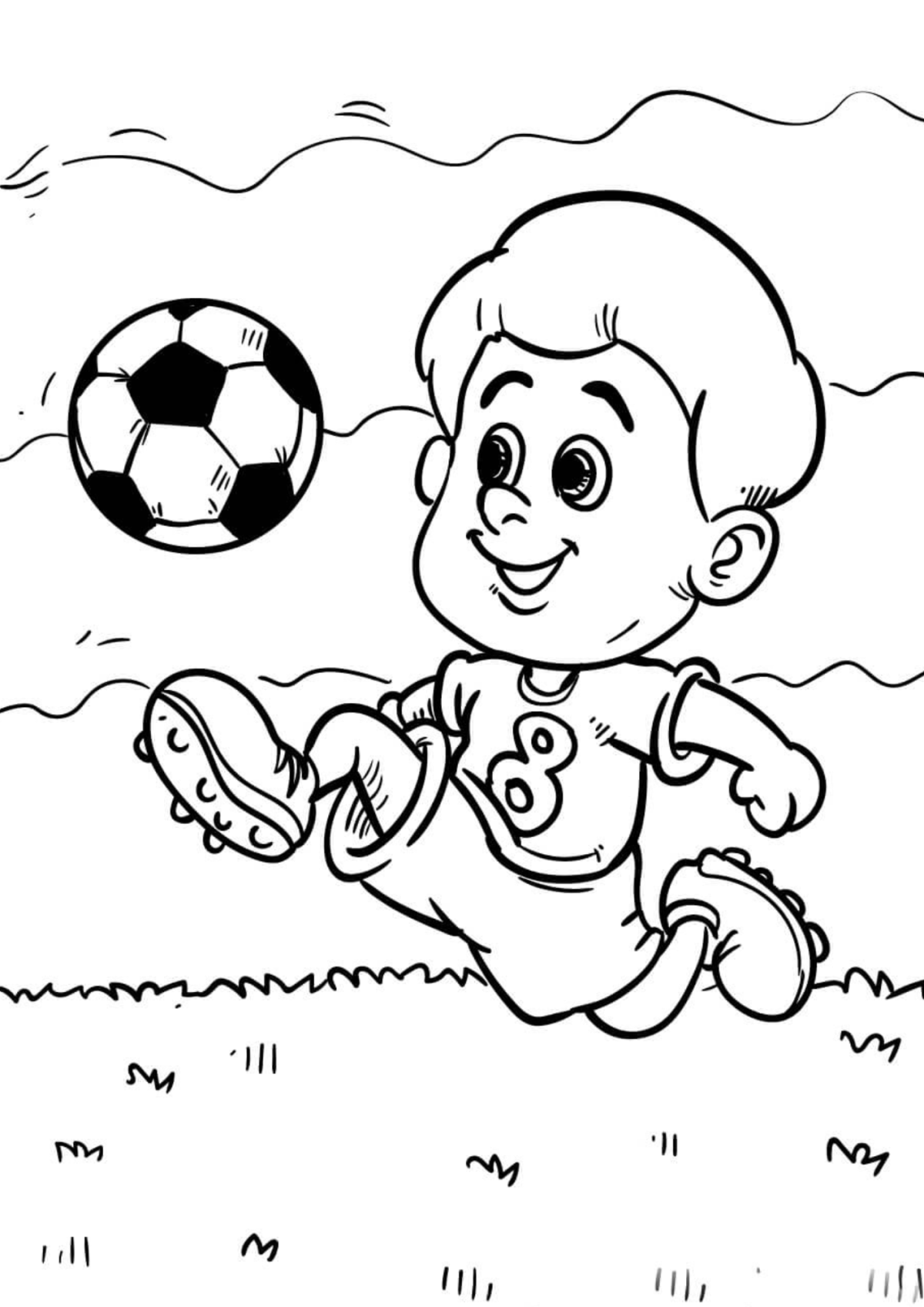 Desenho para Colorir Futebol