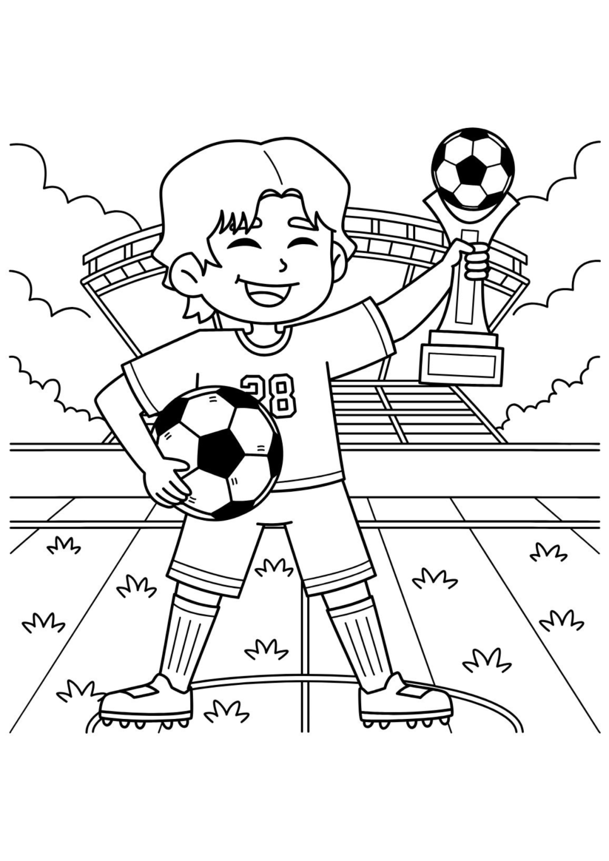 Desenho para Colorir Futebol