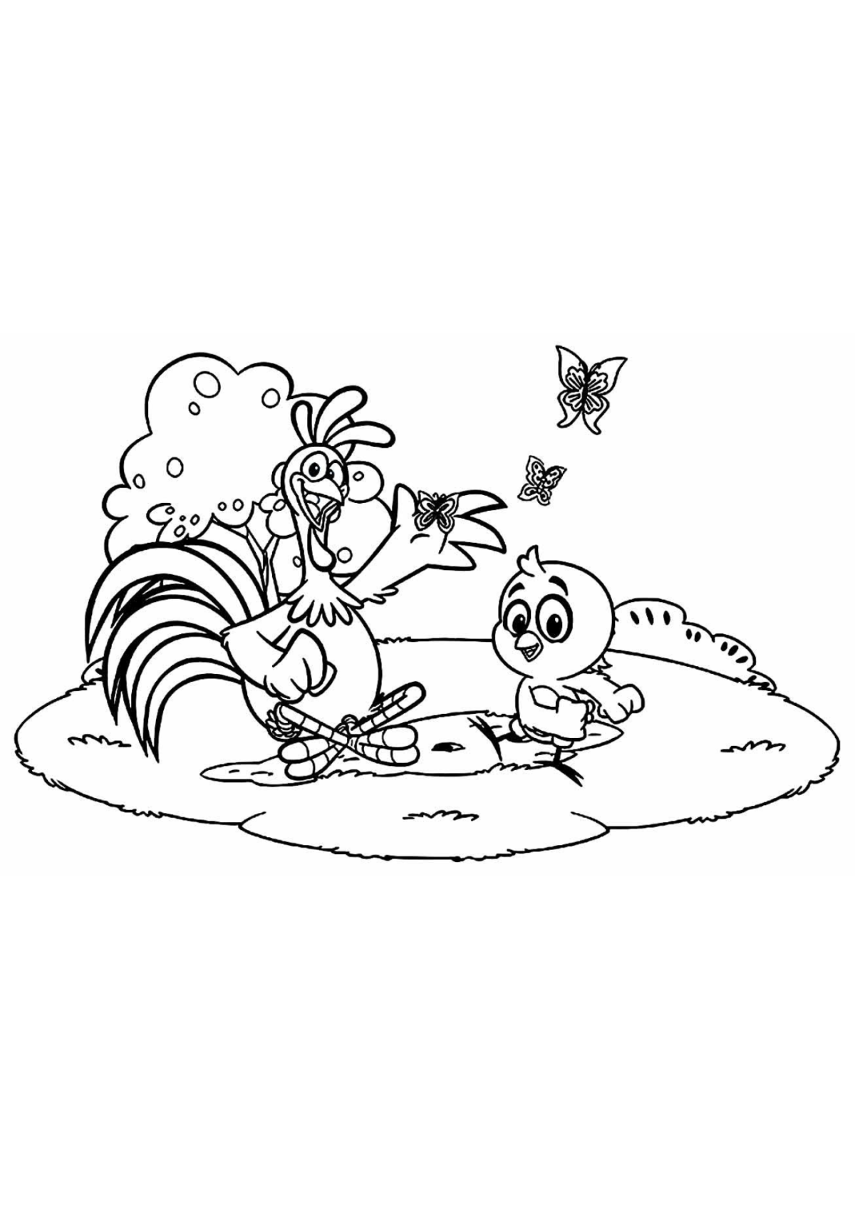 Desenho para Colorir Galinha Pintadinha