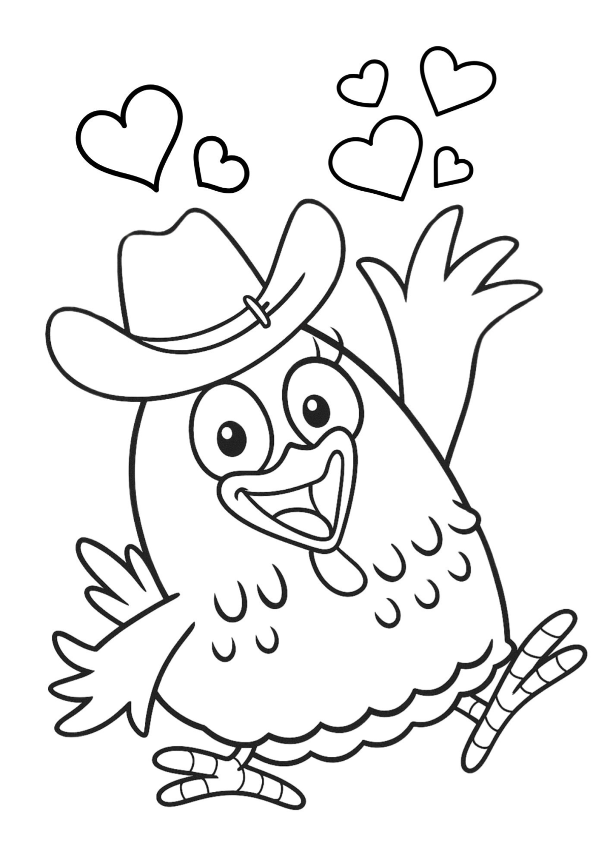 Desenho para Colorir Galinha Pintadinha
